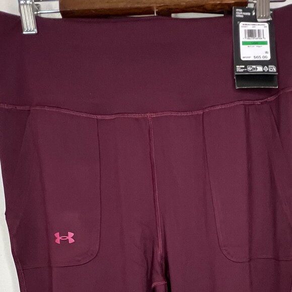 Women's Under Armour Motion Joggers LG Dark Maroon Style# 1375077 NWT - Picture 10 of 10